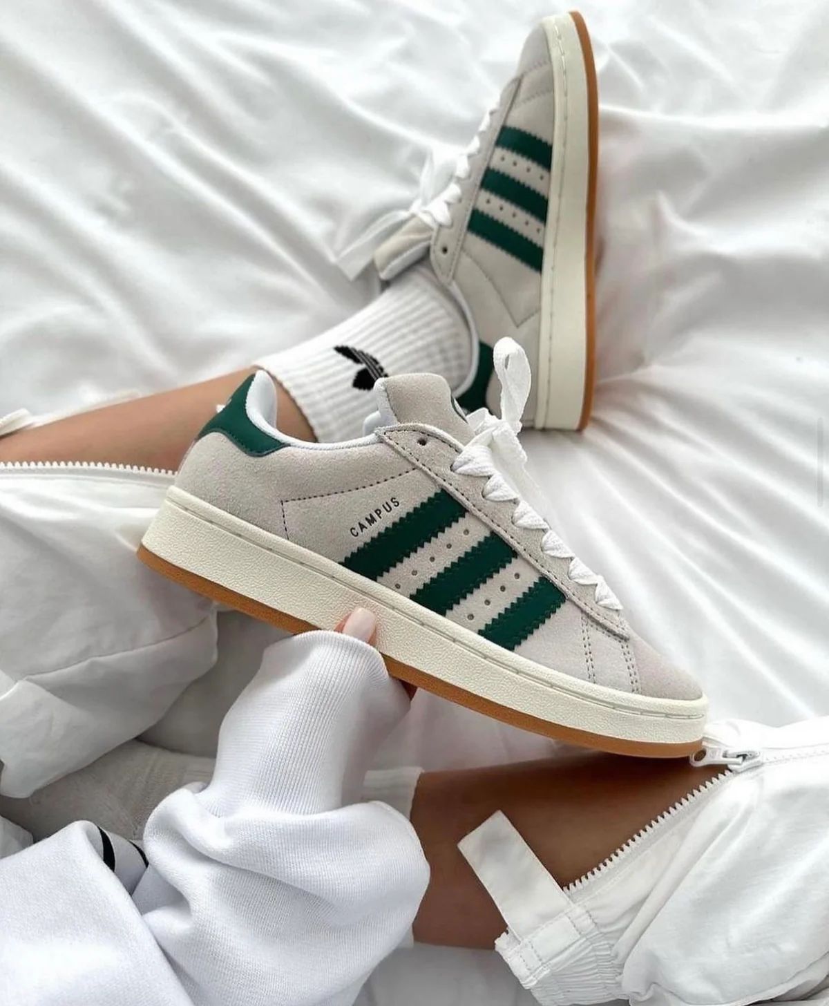 ADIDAS ORIGINALS CAMPUS GREY GREEN🖤🖤