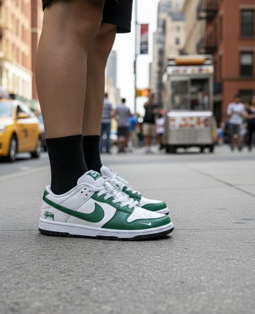 NIKE SB DUNK STUSSY WHITE GREEN 2026 🖤🖤