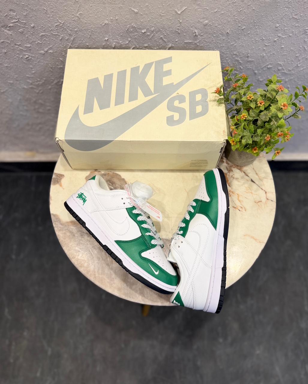 NIKE SB DUNK STUSSY WHITE GREEN 2026 🖤🖤