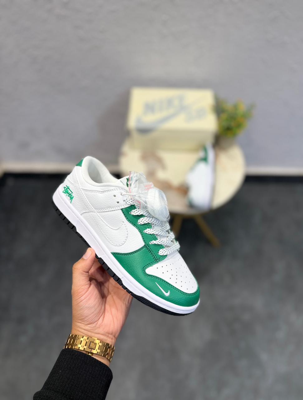 NIKE SB DUNK STUSSY WHITE GREEN 2026 🖤🖤