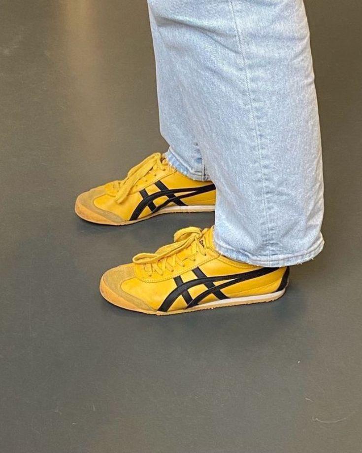 Onitsuka tiger leather yellow