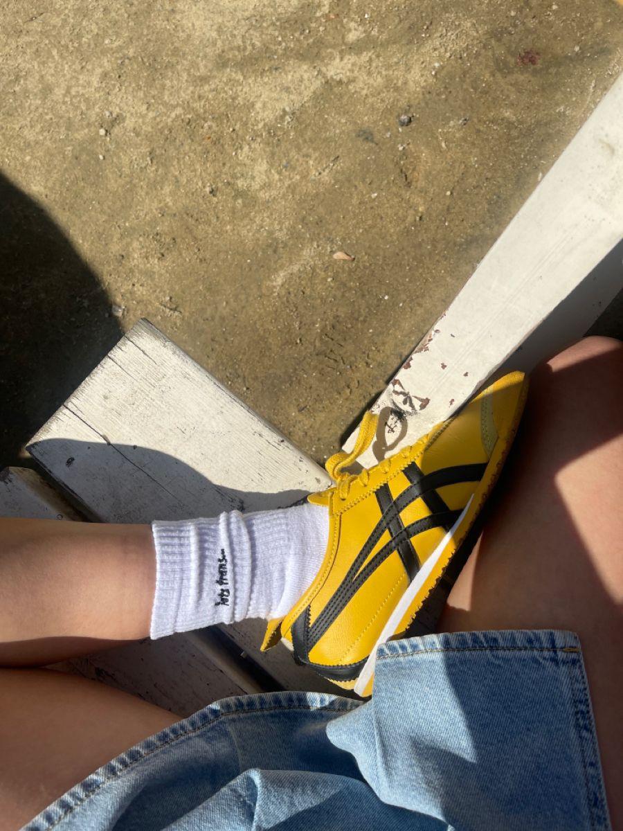 Onitsuka tiger leather yellow
