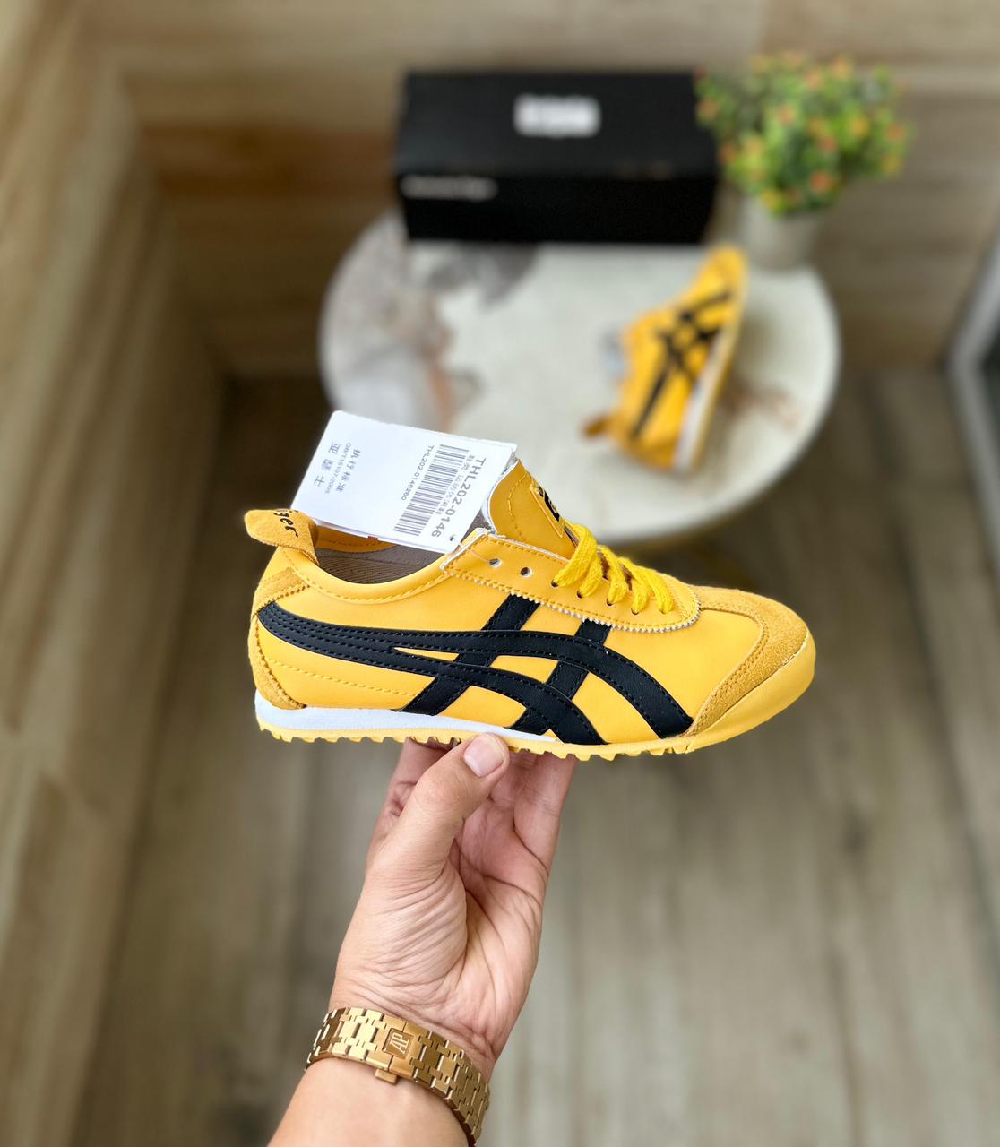 Onitsuka tiger leather yellow