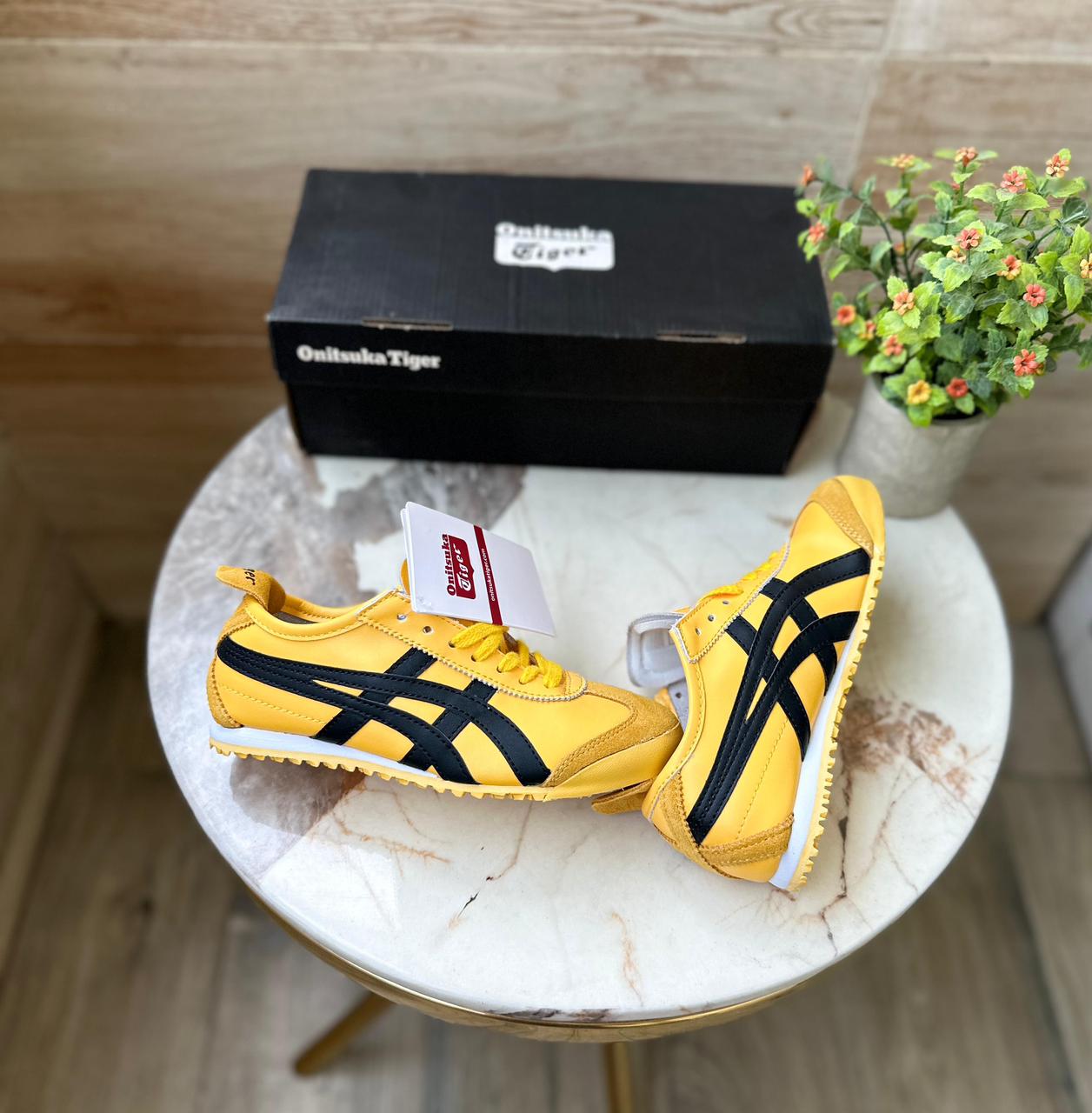 Onitsuka tiger leather yellow