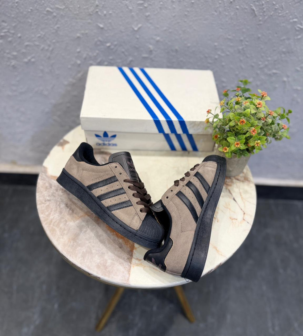ADIDAS ORIGINALS SUPERSTAR BROWN BLACK 🖤