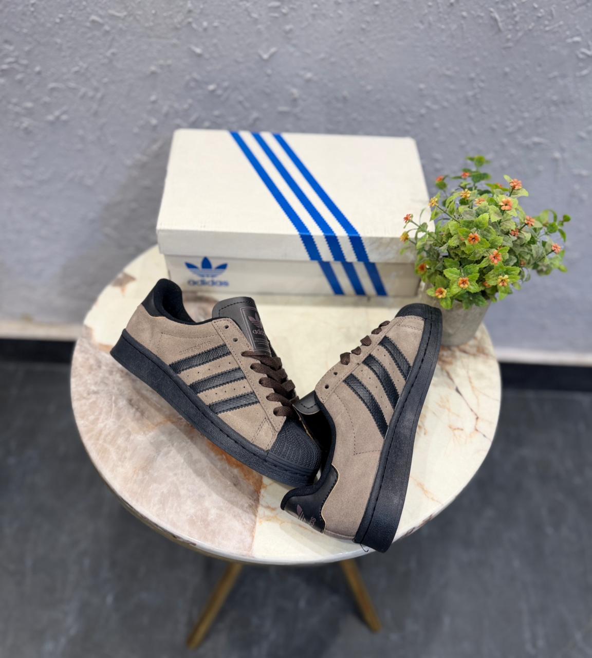 ADIDAS ORIGINALS SUPERSTAR BROWN BLACK 🖤