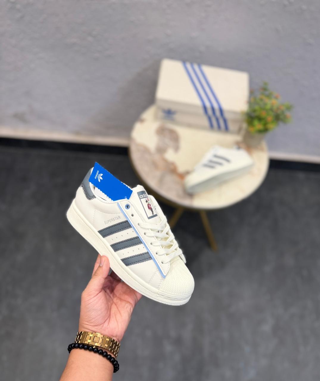 ADIDAS ORIGINALS SUPERSTAR CHARR MORITA WHITE BLUE 🖤🖤
