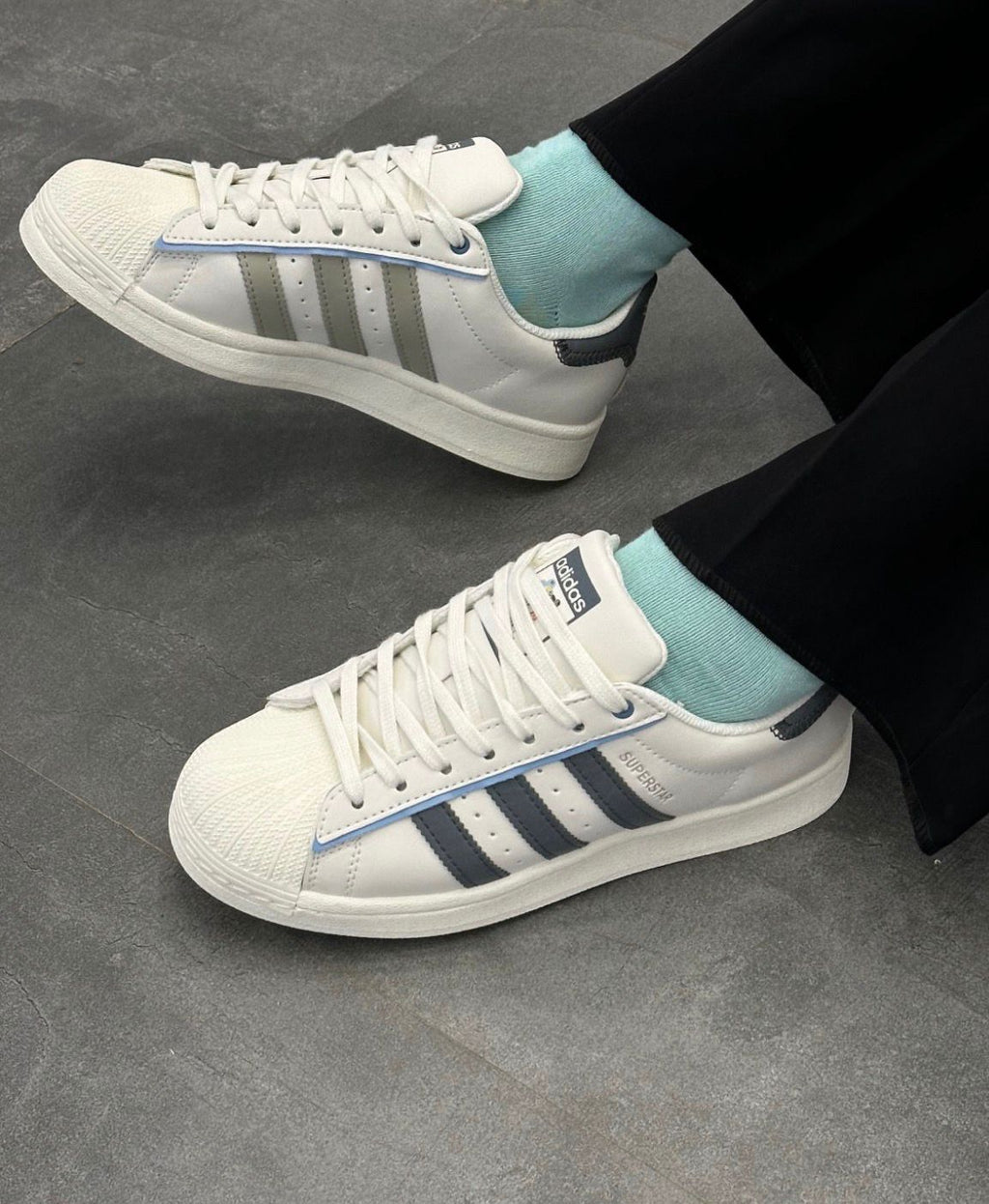 ADIDAS ORIGINALS SUPERSTAR CHARR MORITA WHITE BLUE 🖤🖤