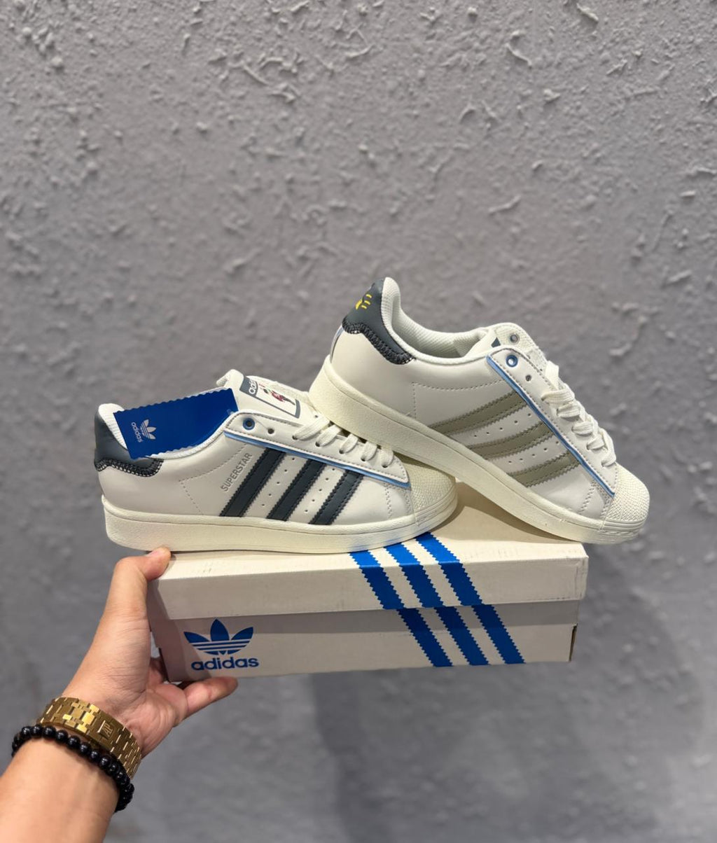 ADIDAS ORIGINALS SUPERSTAR CHARR MORITA WHITE BLUE 🖤🖤