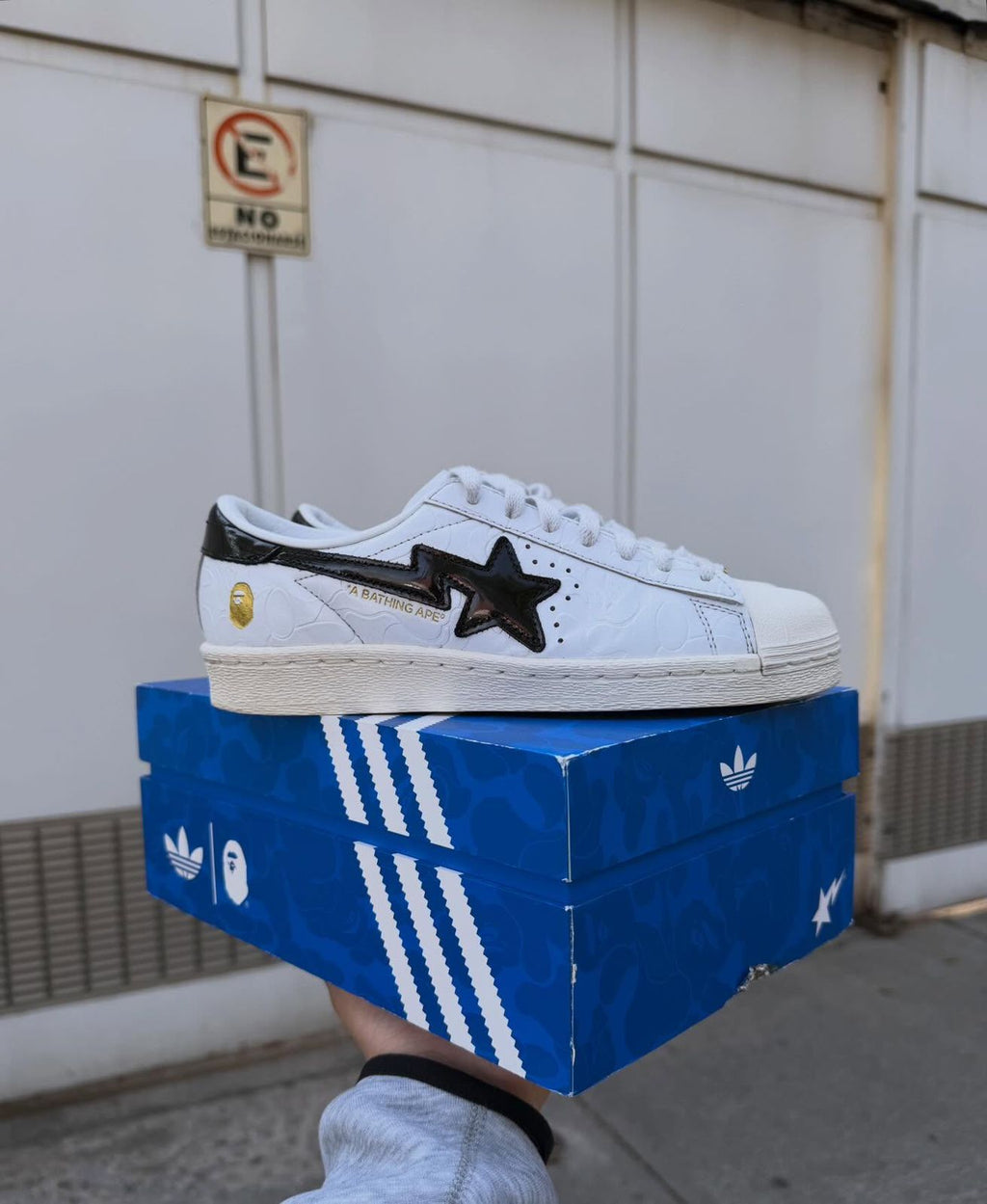 ADIDAS SUPERSTAR BAPE WHITE BLACK 🖤
