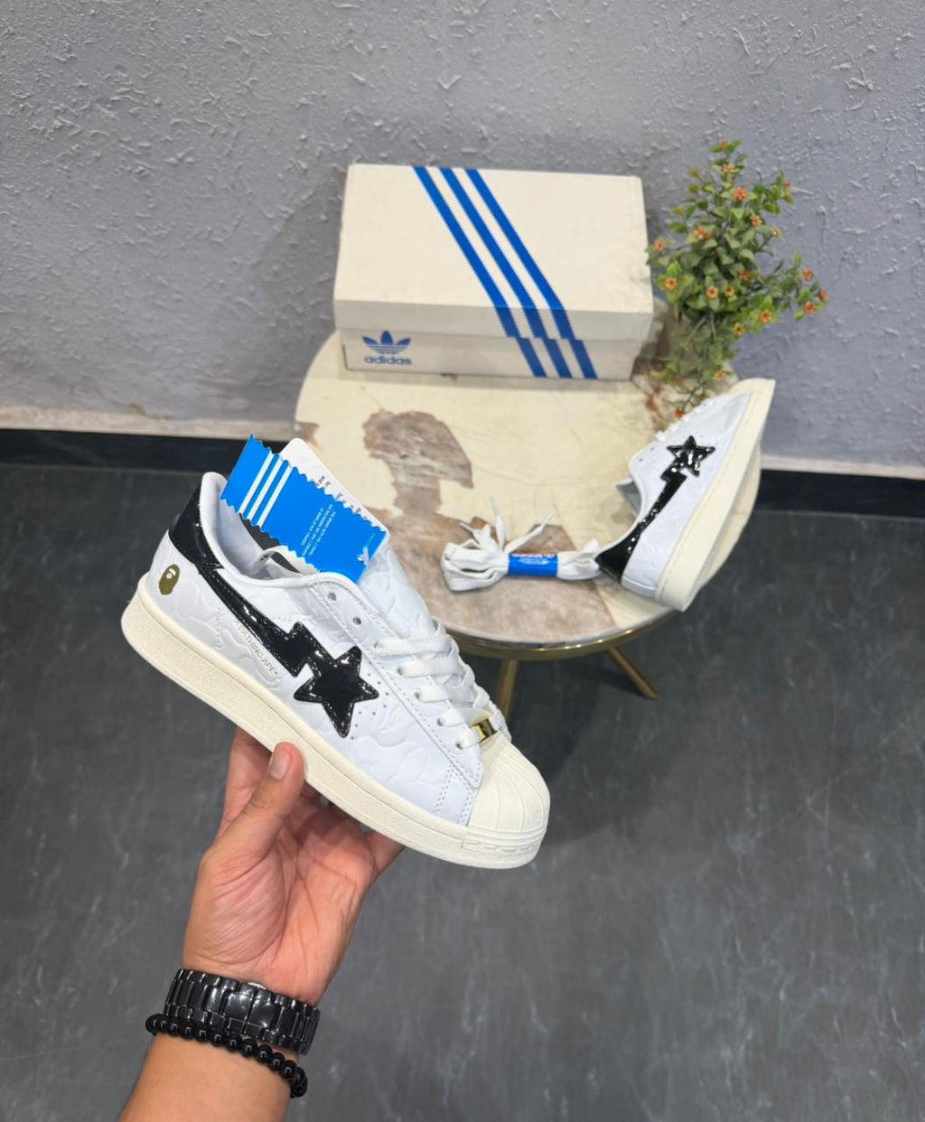 ADIDAS SUPERSTAR BAPE WHITE BLACK 🖤