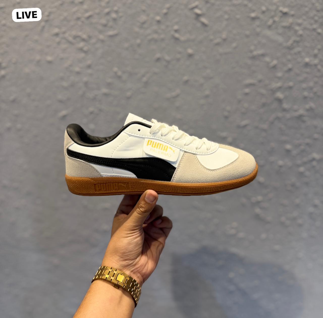 PUMA PALERMO OG WHITE BLACK 🖤🤍  Euro 40-44 ✅