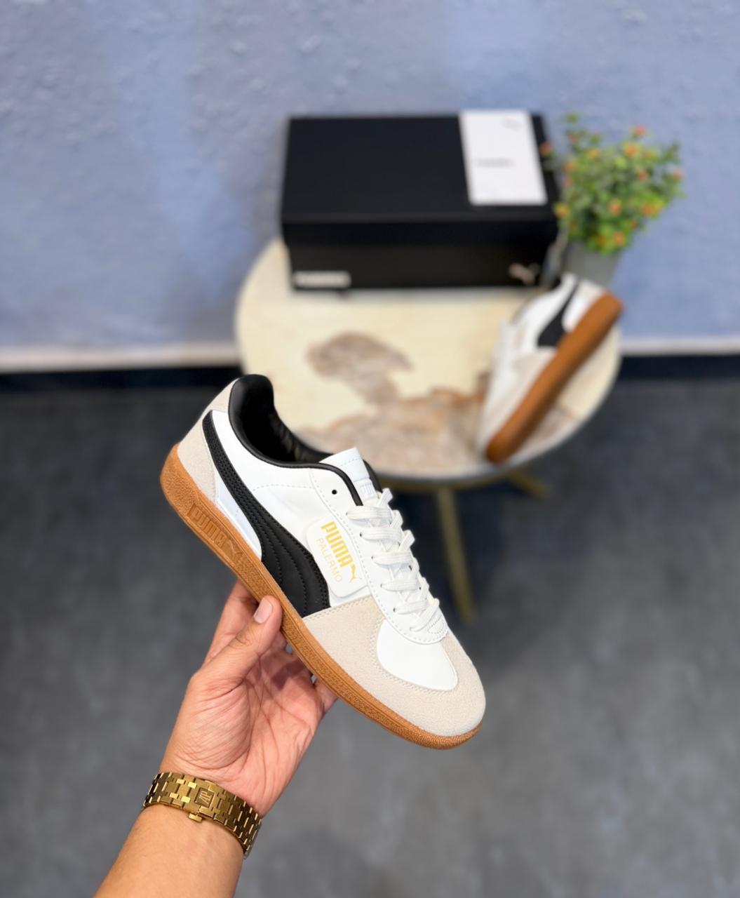 PUMA PALERMO OG WHITE BLACK 🖤🤍  Euro 40-44 ✅