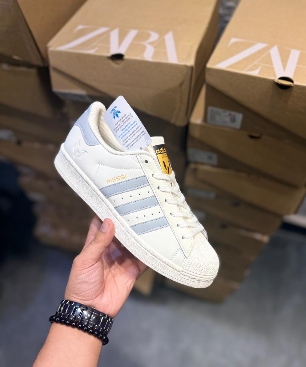 ADIDAS ORIGINALS SUPERSTAR MESSI WHITE GREY 🖤🖤