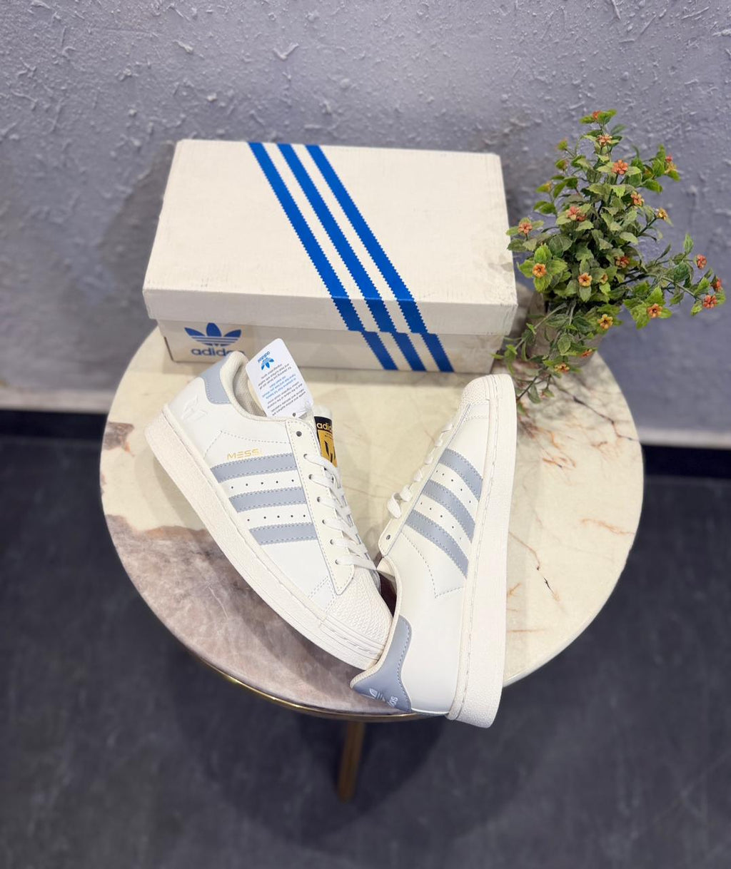 ADIDAS ORIGINALS SUPERSTAR MESSI WHITE GREY 🖤🖤