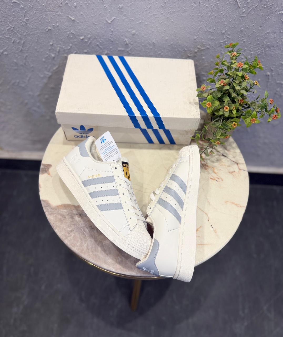 ADIDAS ORIGINALS SUPERSTAR MESSI WHITE GREY 🖤🖤