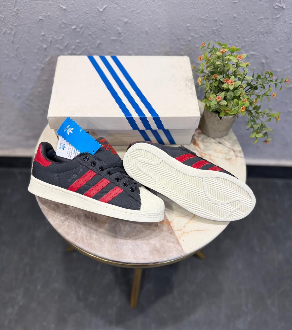 ADIDAS ORIGINALS SUPERSTAR TOKYO GREY RED 🖤🖤