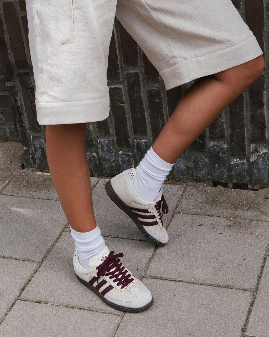 ADIDAS ORIGINALS SAMBA WHITE MAROON