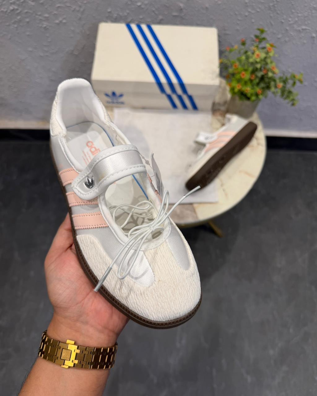 ADIDAS ORIGINALS SAMBA JANE WHITE PINK BALLET