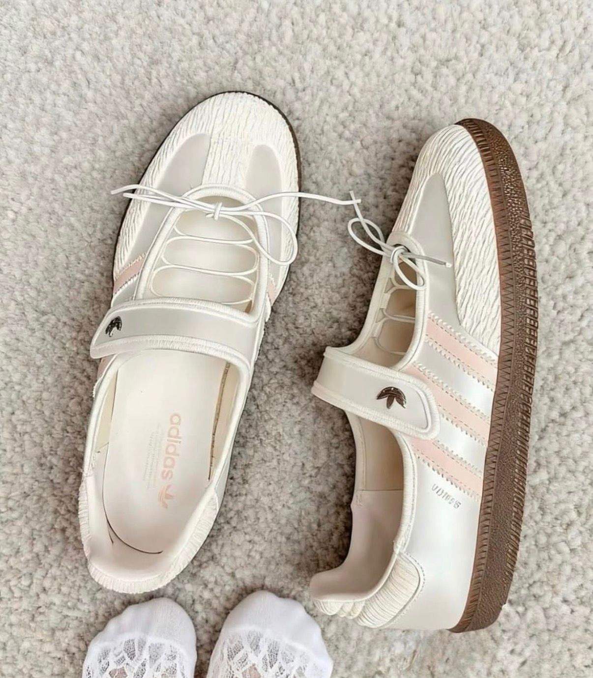 ADIDAS ORIGINALS SAMBA JANE WHITE PINK BALLET