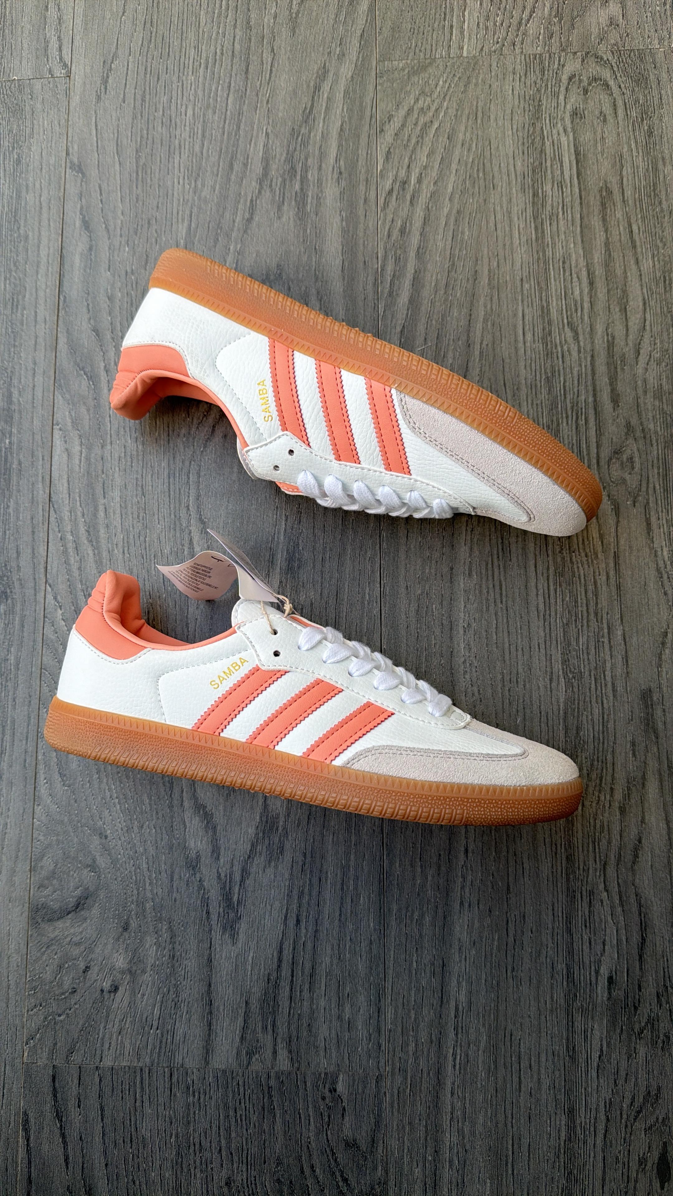 Adidas samba white pink
