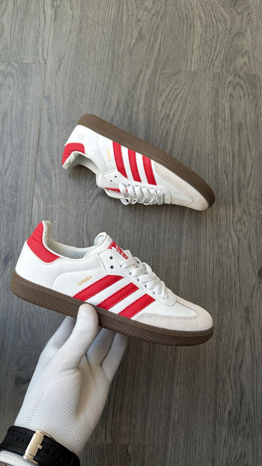 Adidas samba white green, white red