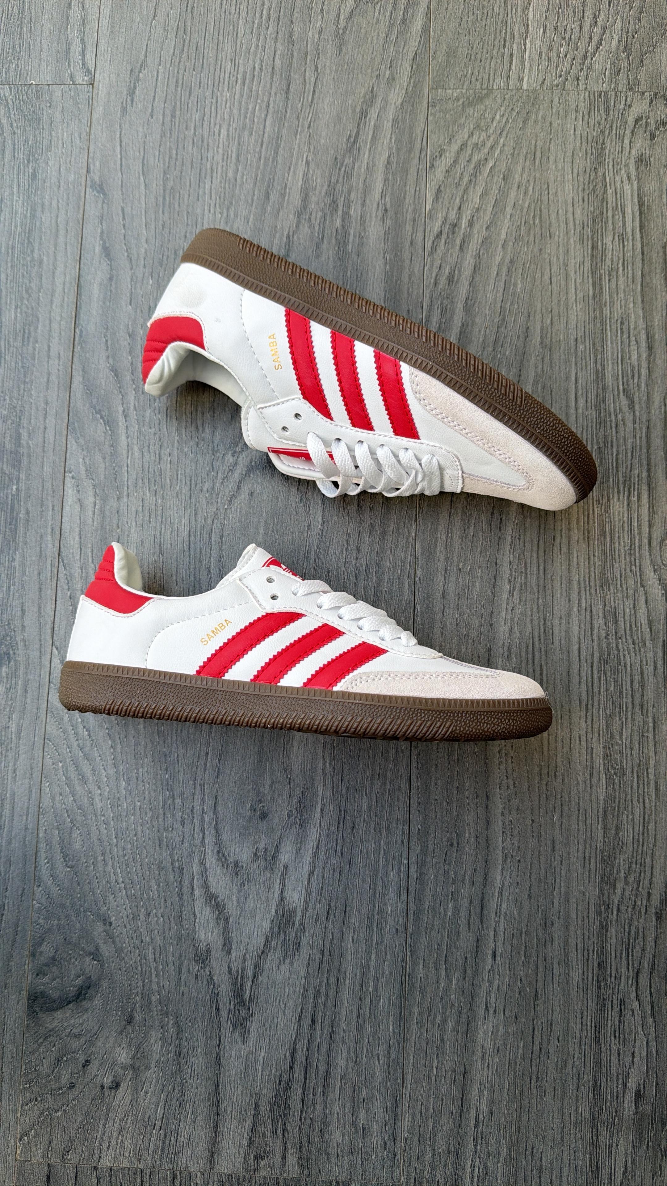 Adidas samba white green, white red