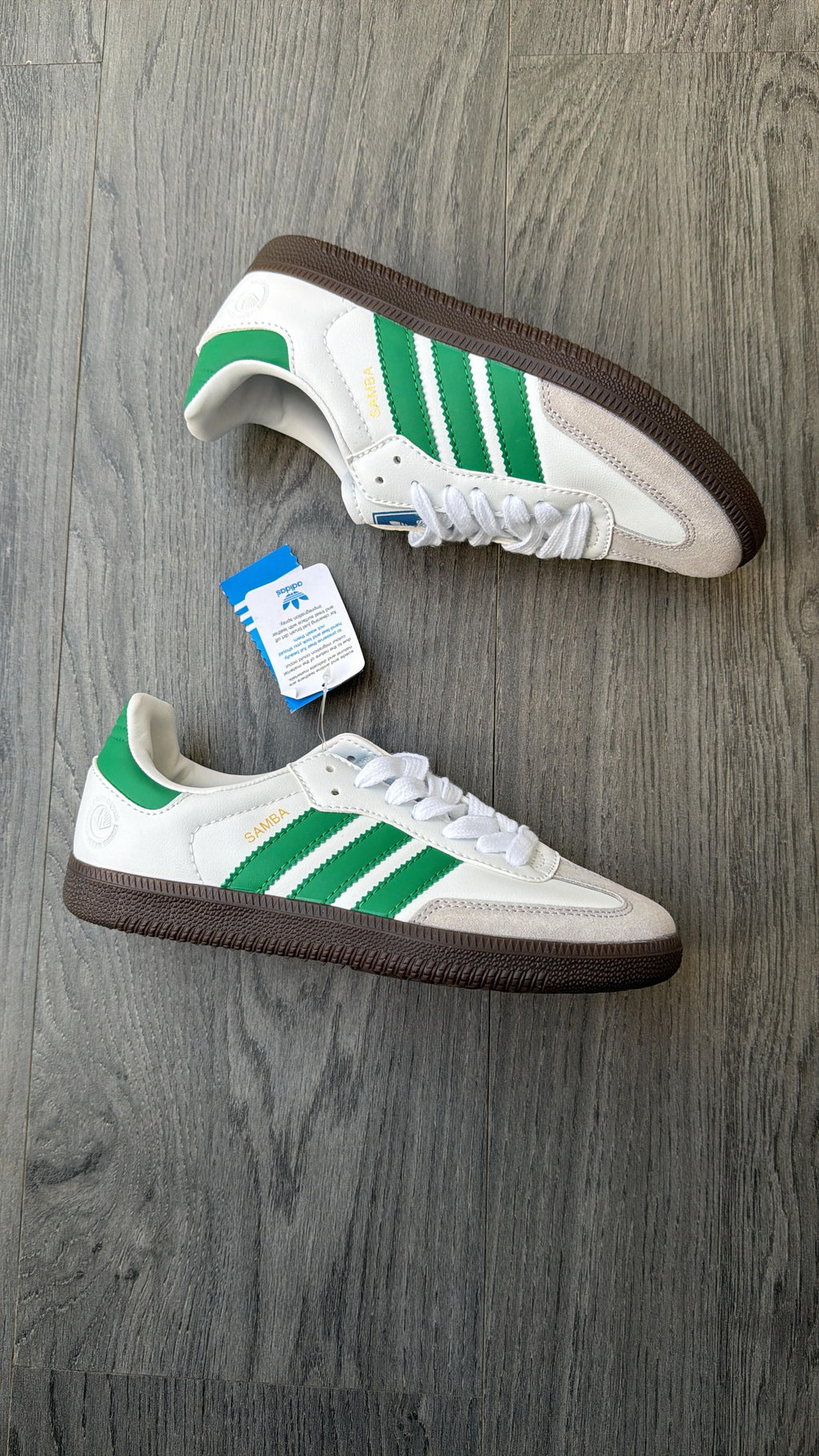 Adidas samba white green, white red