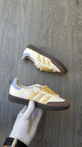 Adidas samba cream yelow lines