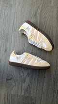 Adidas samba leather upper, suede overlays, and a distinctive rubber gum sole