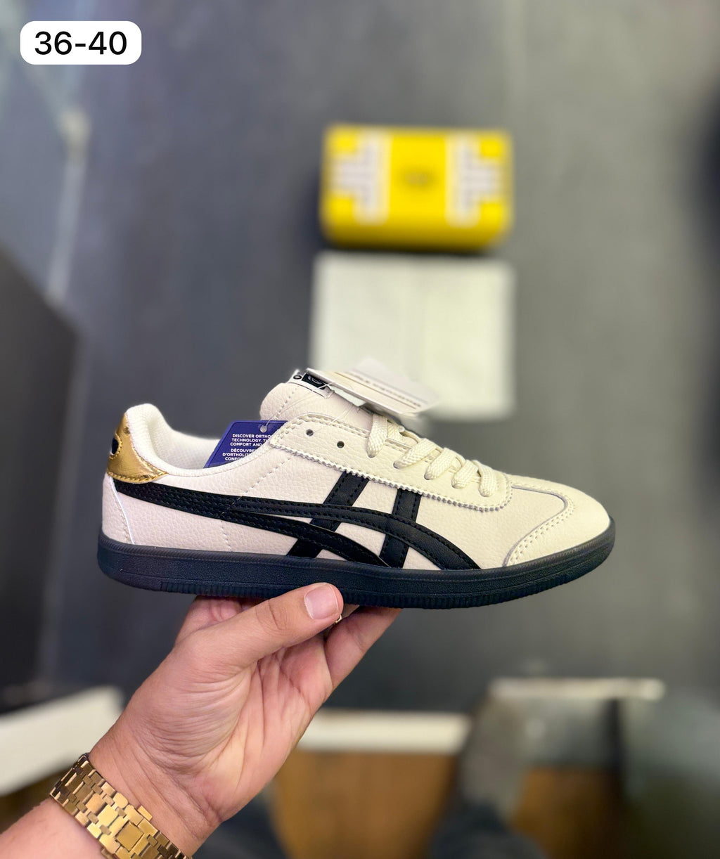 ONITSUKA TIGER TOKUTEN GUM WHITE GOLD 🖤🖤