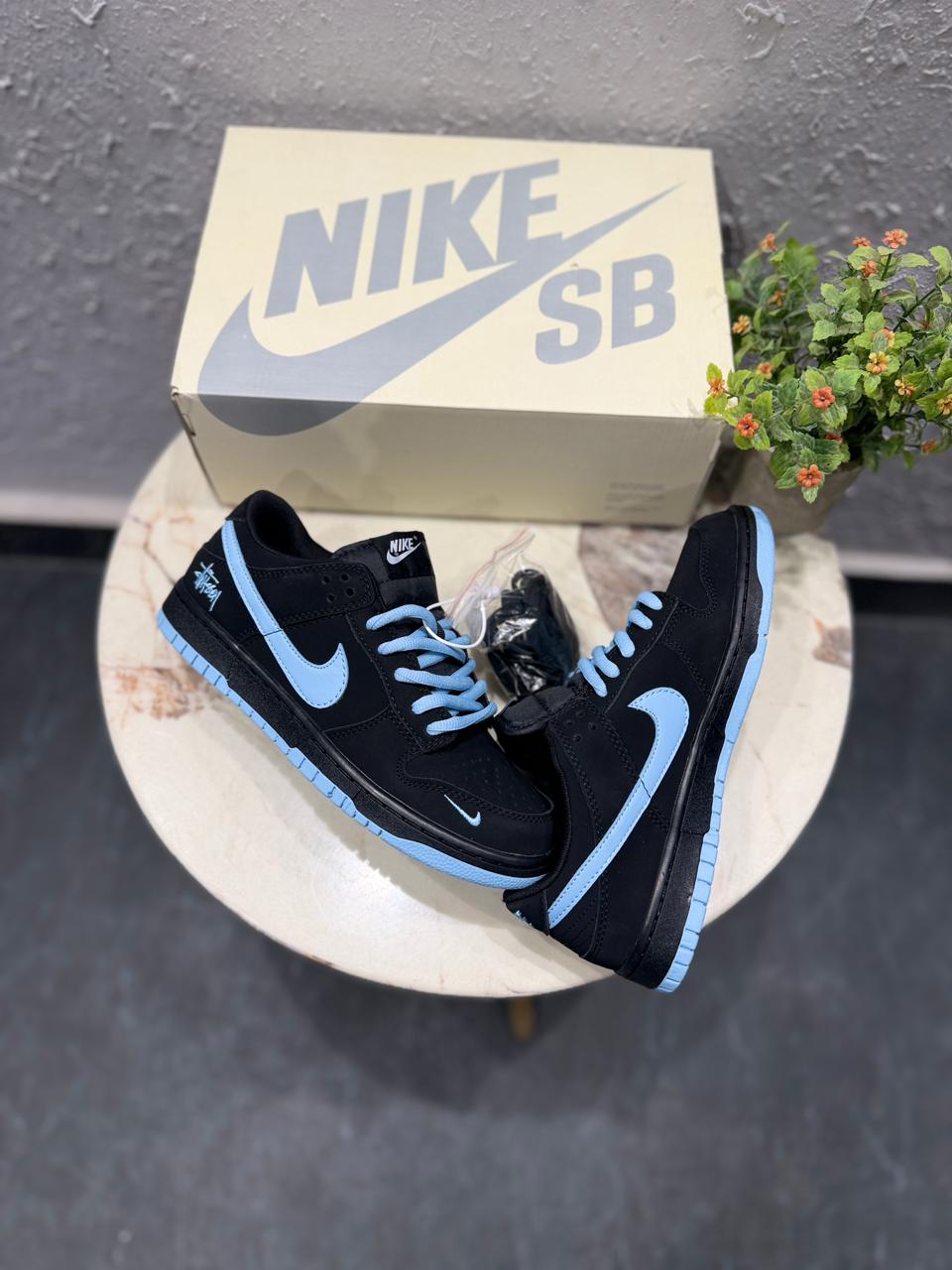 NIKE SB DUNK STUSSY BLACK BLUE KEYCHAIN 2025 🖤