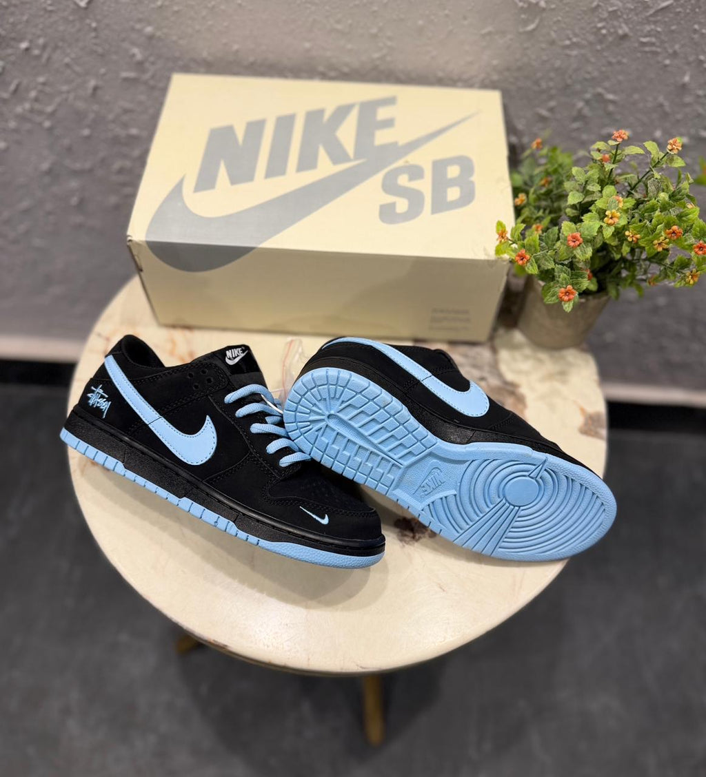 NIKE SB DUNK STUSSY BLACK BLUE KEYCHAIN 2025 🖤