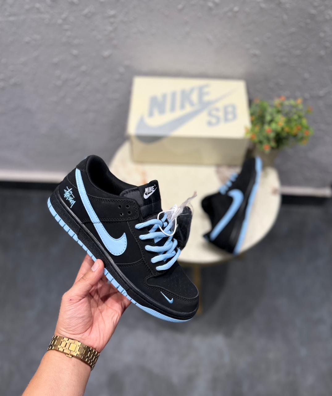 NIKE SB DUNK STUSSY BLACK BLUE KEYCHAIN 2025 🖤