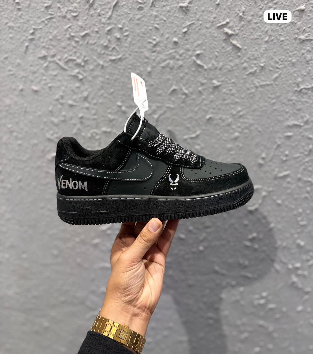 NIKE AIRFORCE ONE VENOM SUEDE BLACK🖤