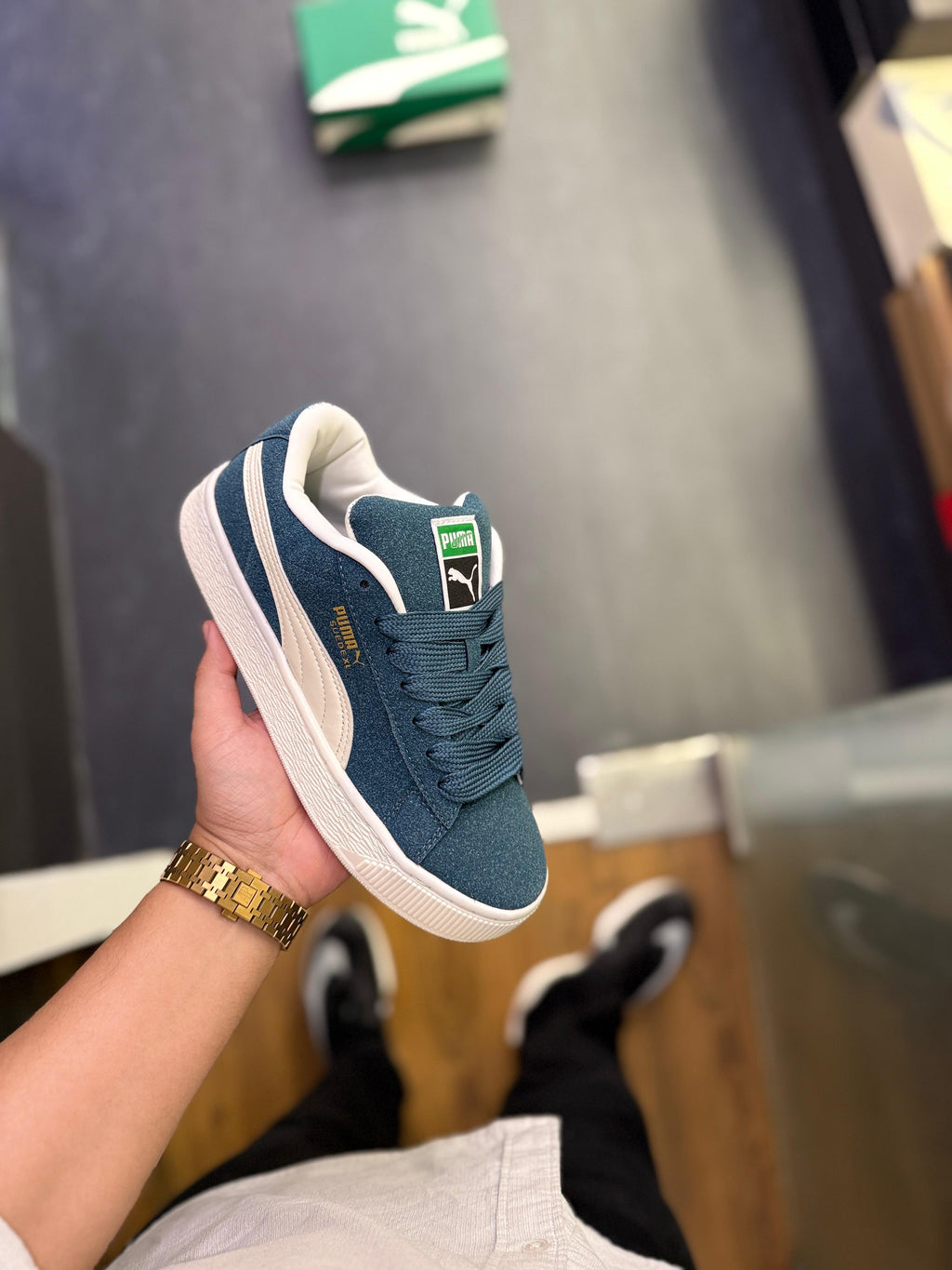 PUMA SUEDE CLASSIC BLUISH GREEN 🖤🖤