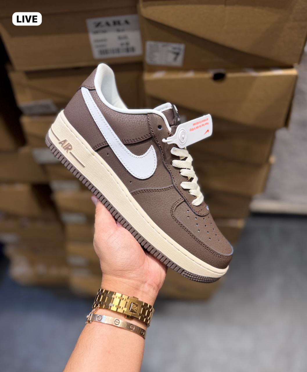 NIKE AIRFORCE ONE BROWN BEIGE SPL EDTN