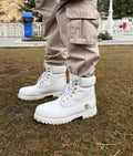 Timberland boots all white