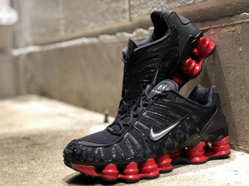 NIKE SHOX TL CUSTOM BLACK RED