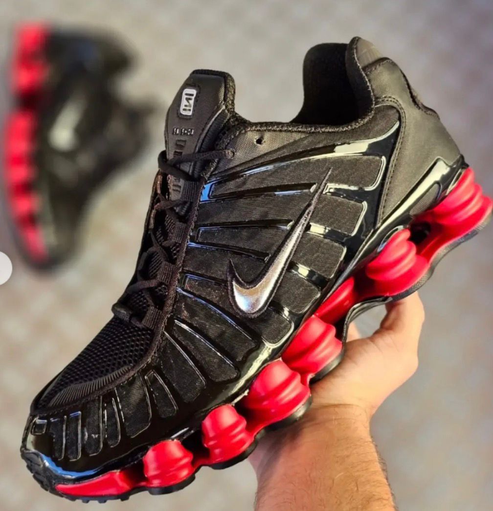 NIKE SHOX TL CUSTOM BLACK RED