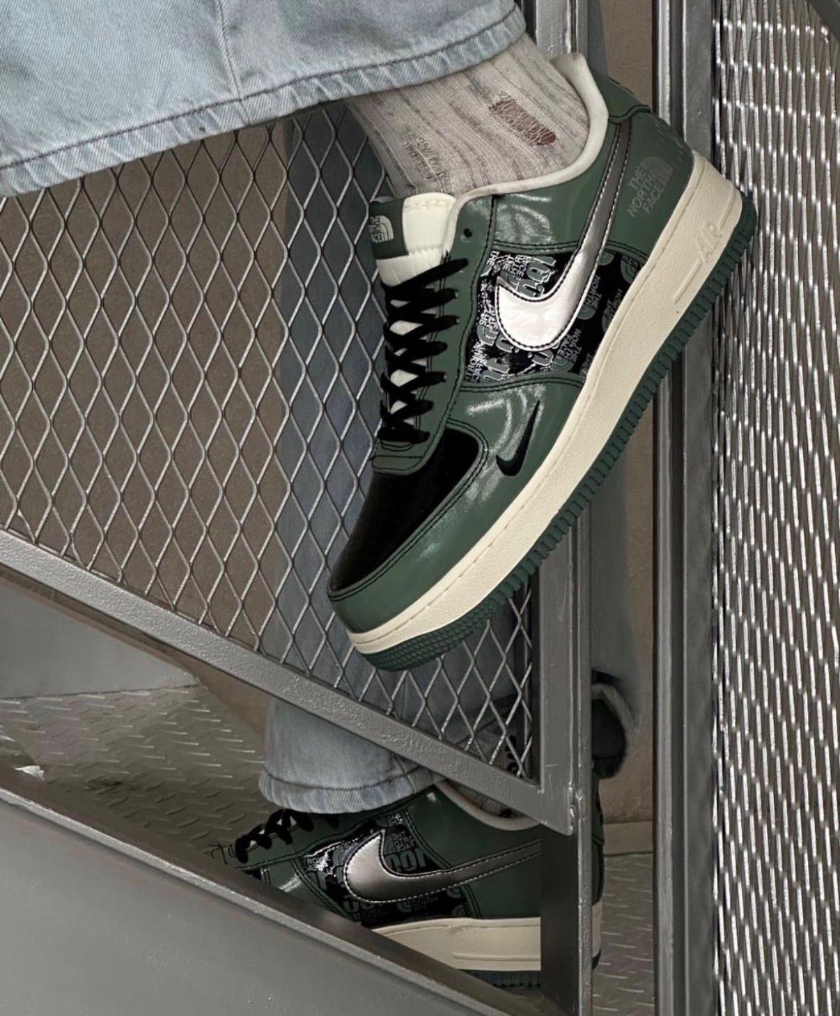NIKE AIRFORCE CUSTOM X NORTH FACE