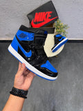 AIR JORDANS RETRO 1 PATENT ROYAL BLUE