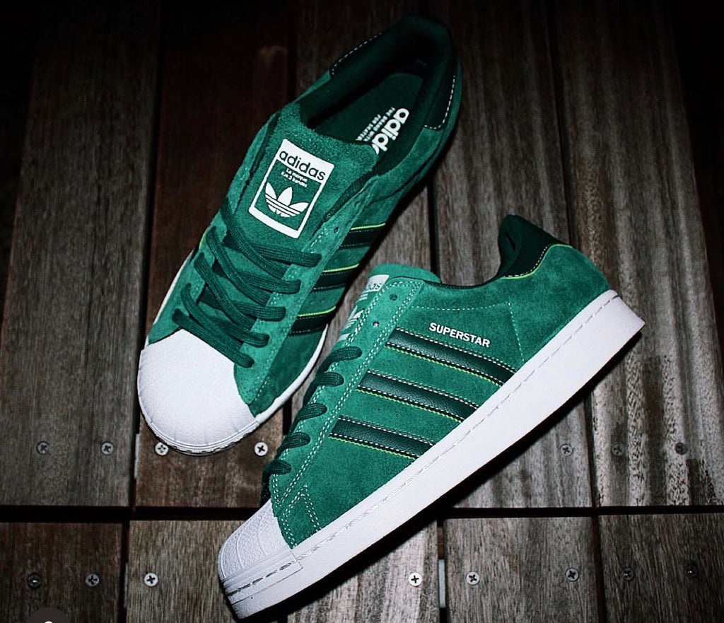 adidas original superstar dark green