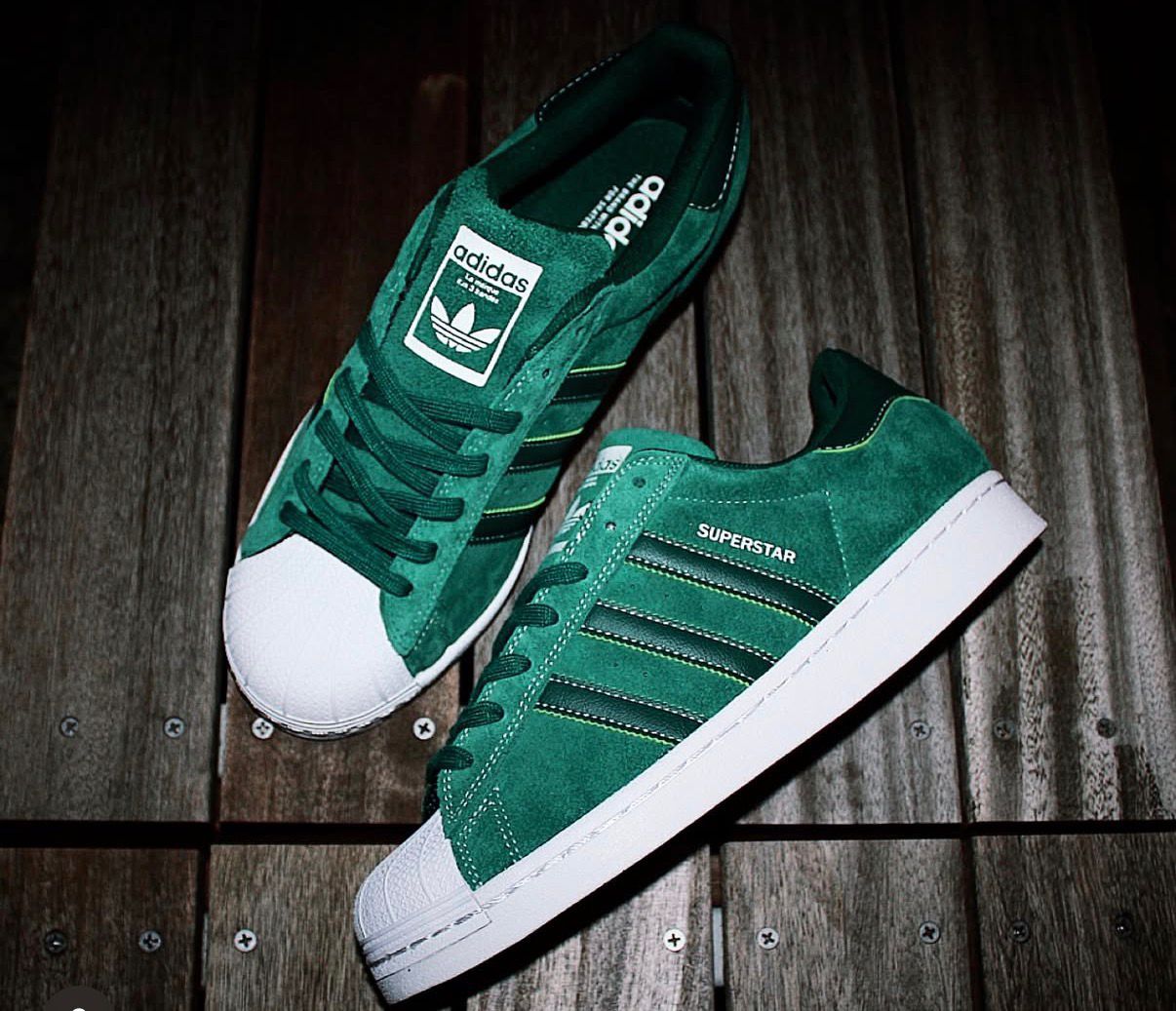 adidas original superstar dark green