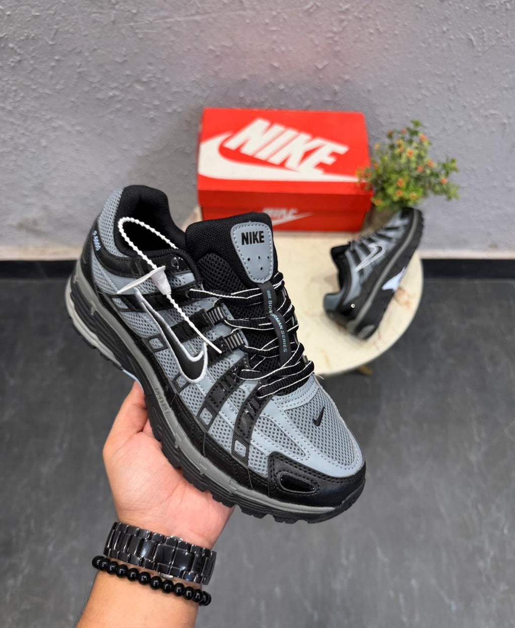 NIKE P-6000 TRAINER BLACK COOL GREY