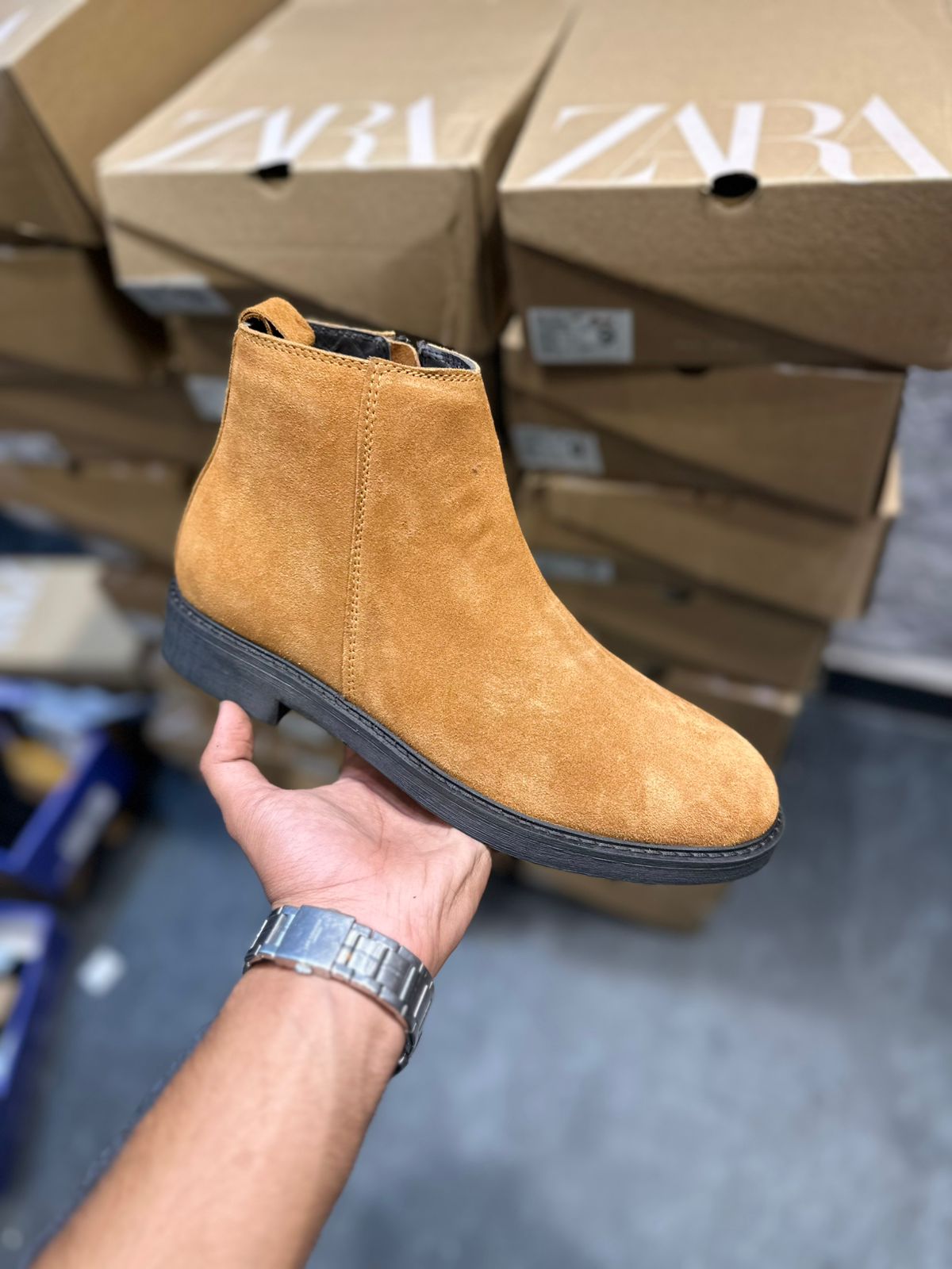 ZARA OG LEATHER OSG SOLE ZIPPY BOOTS