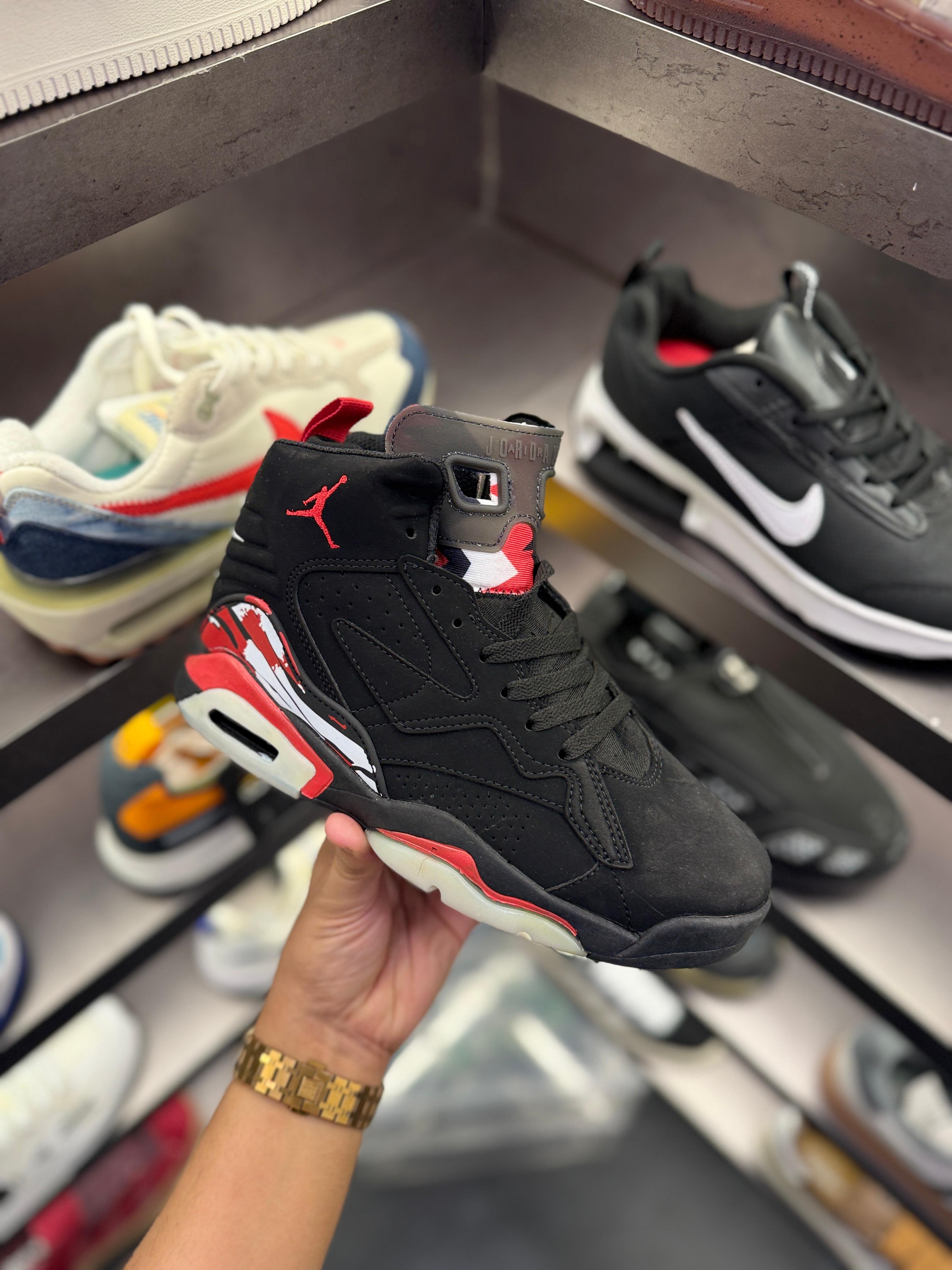 AIR JORDANS RETRO 6 JUMPMAN MVP BLACK RED