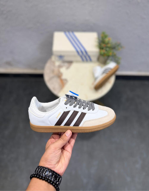 ADIDAS ORIGINALS SAMBA WHITE CHERRY ZEBRA LACES