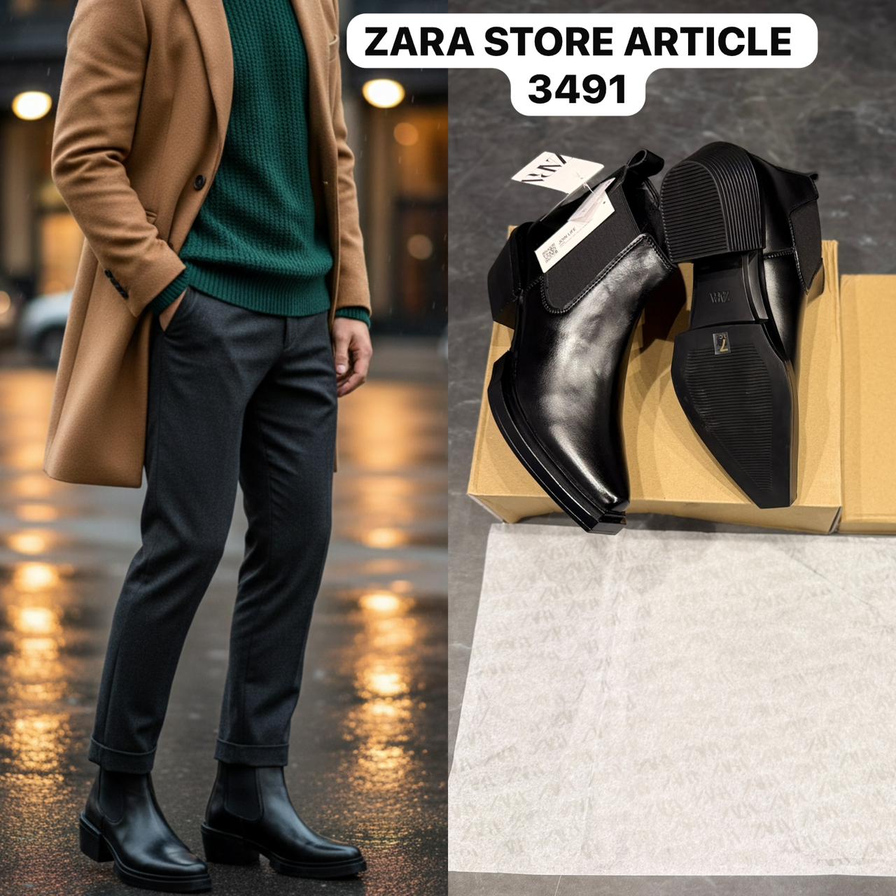 ZARA AESTHETIC CHELSEA BOOTS ART-3491 🖤