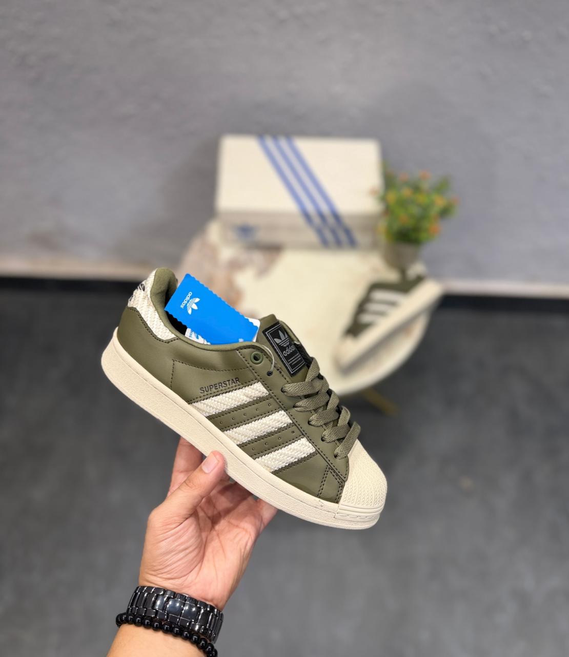 ADIDAS ORIGINALS SUPERSTAR ARMY GREEN 2nd EDTN